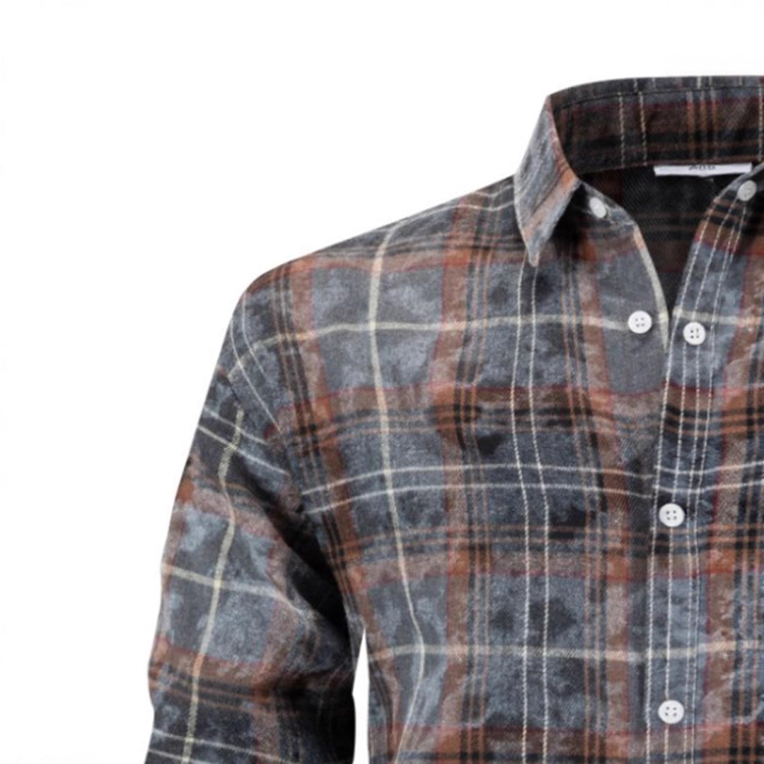 Herren Checkered Flanellhemd R&B