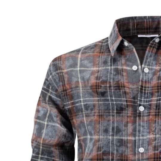 Herren Checkered Flanellhemd R&B