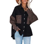 Damen Modische Hemdjacke mit Tiermuster R&B