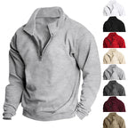 Herren Sportlicher Stehkragenpullover mit Reißverschluss R&B