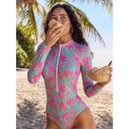 Damen Langarm-Surfanzug mit hohem UV-Schutz und verspieltem Muschelmuster R&B