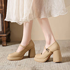Damen Mary Jane Schuhe mit komfortablem Blockabsatz R&B