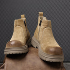 Damen Robuste Chelsea-Stiefel aus weichem Wildleder mit seitlichem Reißverschluss R&B