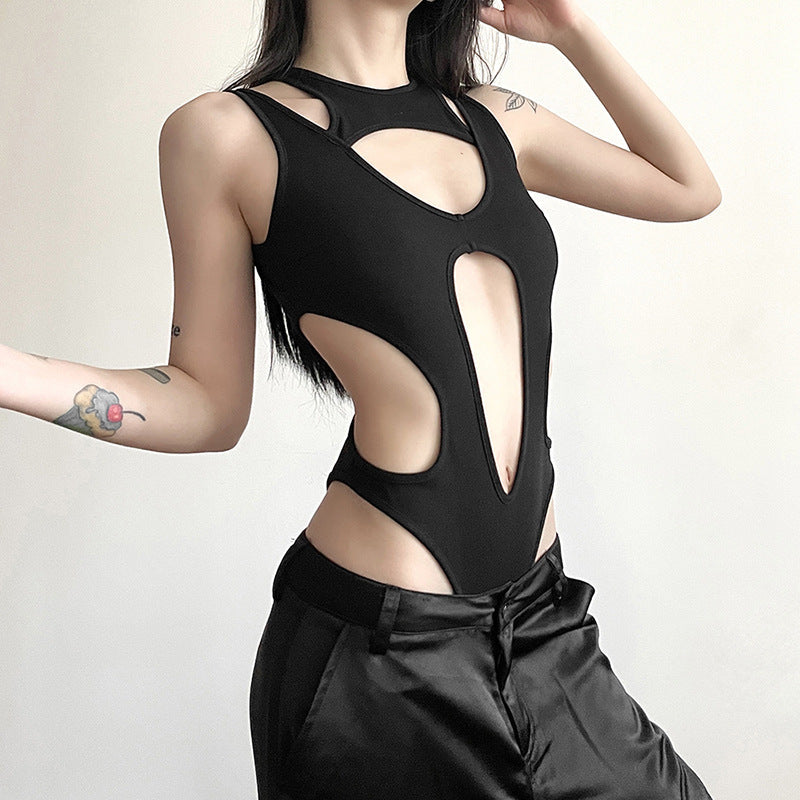 Damen sportlicher Cut-Out Badeanzug R&B
