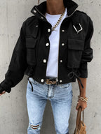 R&B | In Town Gewaschenes Kurz Geschnittenes Bikerjacke