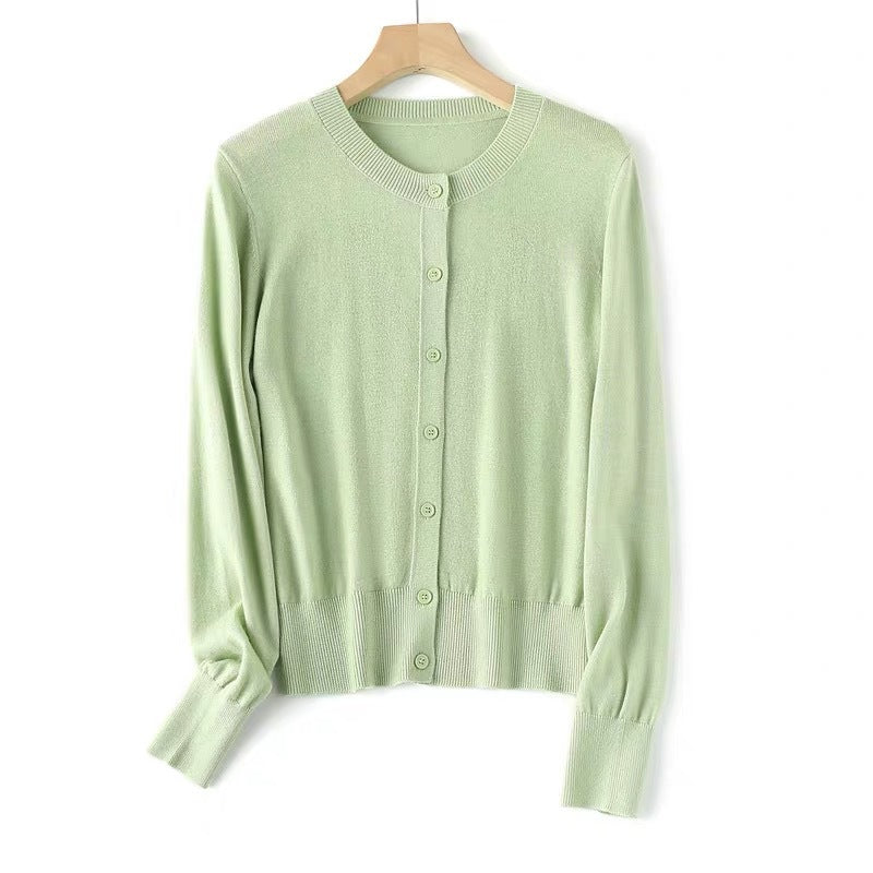 Damen Elegante Strickjacke mit feinen Knöpfen R&B