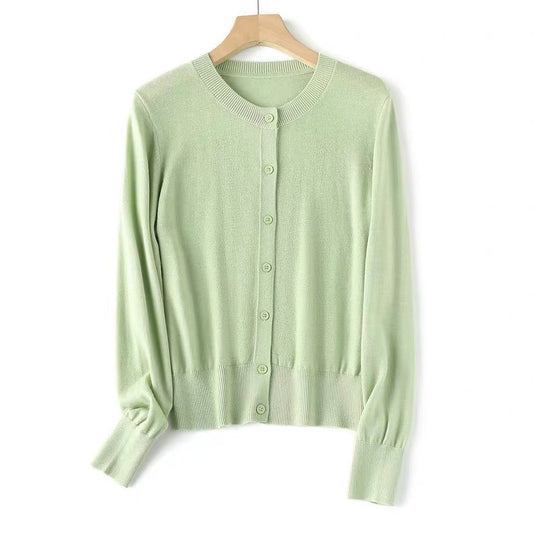 Damen Elegante Strickjacke mit feinen Knöpfen R&B