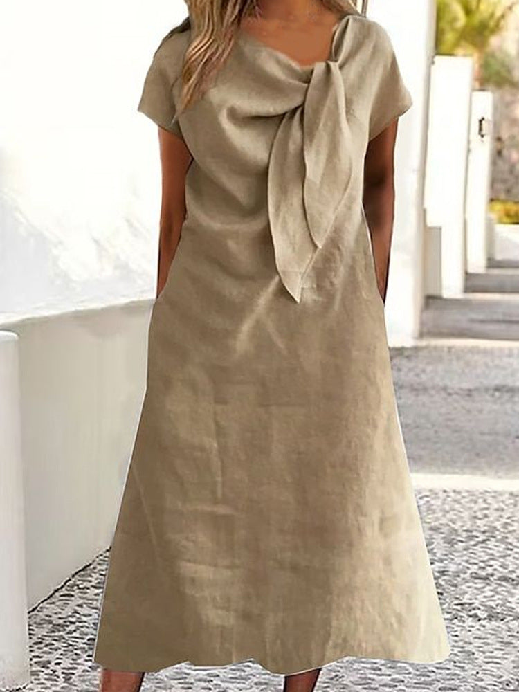 Damen Maxikleid mit schickem Schleifen-Design R&B