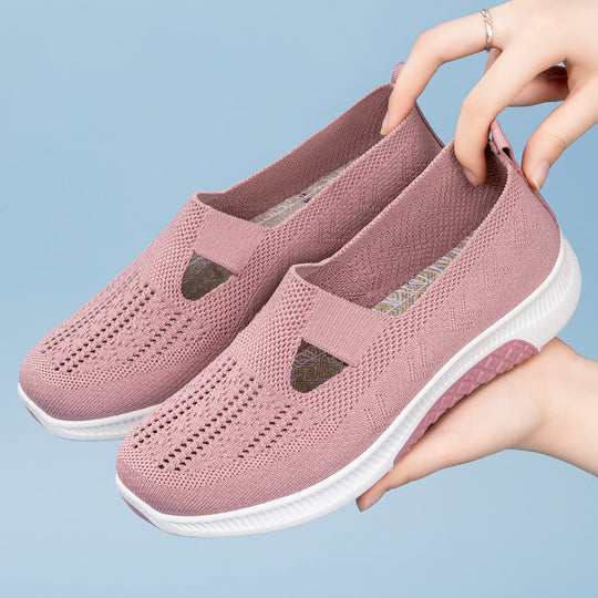 Damen Atmungsaktive Slip-On Sneakers mit elastischen Einsätzen R&B