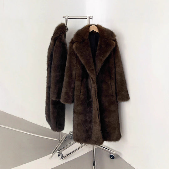 Damen Langhaarmantel für elegante Anlässe R&B