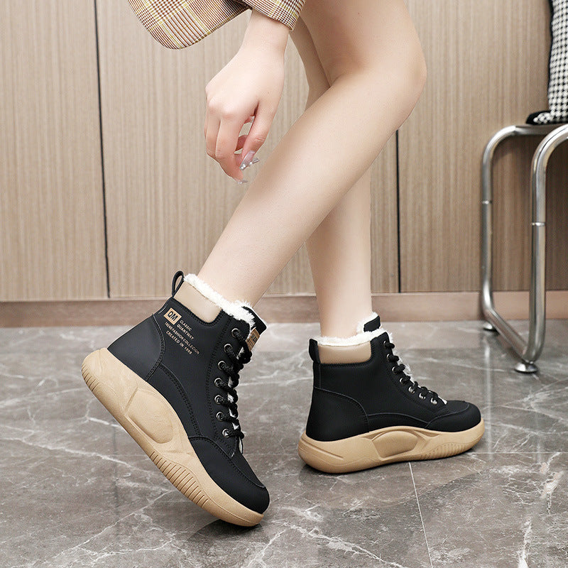 Damen gefütterte Hochschaft Sneaker mit rutschfester Sohle R&B