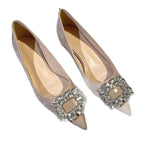 Damen elegante spitze Pumps mit funkelndem Schmuckdetail R&B