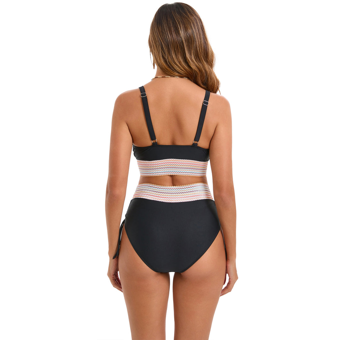 Damen Hochtailliertes Bikini-Set mit trendigen Schnürdetails R&B
