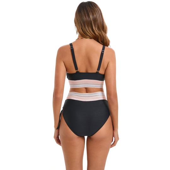 Damen Hochtailliertes Bikini-Set mit trendigen Schnürdetails R&B