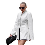 Damen Oversized Blazerjacke mit elegantem Revers und modischem Schnitt R&B