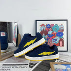 Damen Sportliche Sneakers mit auffälligem Blitz-Design