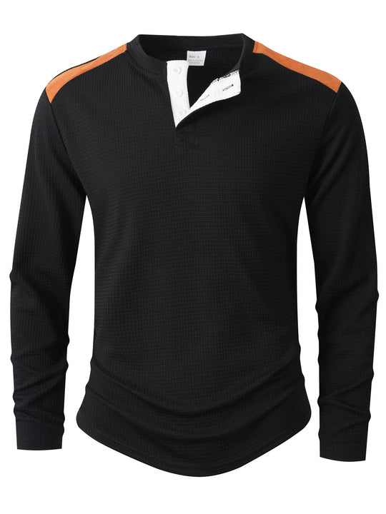 Herren Langarmshirt mit einzigartigem Strukturdesign R&B