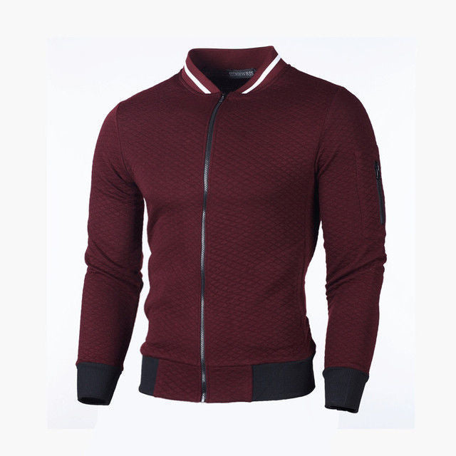 Herren Sweatjacke mit hochwertiger Struktur und sicherer Reißverschlusstasche R&B