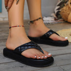 Damen Komfortable Plattform-Sandalen mit gefüttertem Riemen R&B