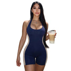Damen Sportlicher Bodysuit mit figurbetonendem Design und trendigen Kontrastnähten R&B