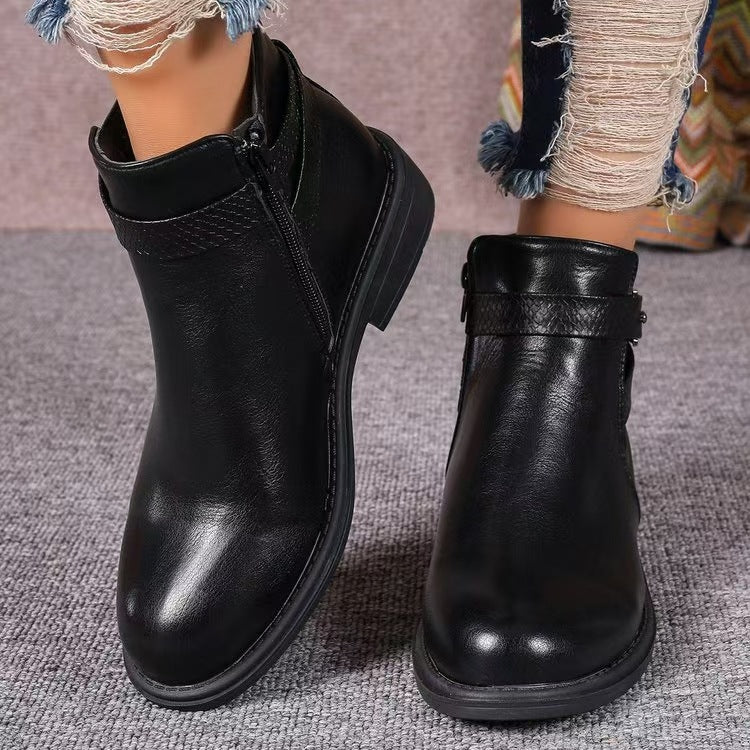 Damen modische Stiefeletten mit elegantem Reißverschluss und schickem Komfortdesign R&B