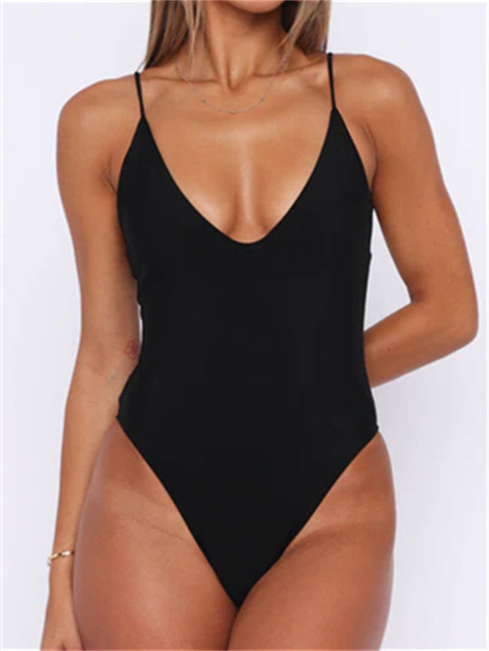 Damen Eleganter Einteiler Badeanzug R&B