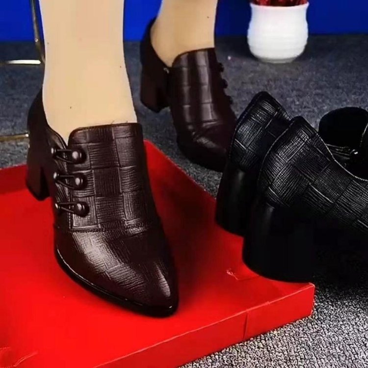 Damen Elegante Stiefeletten mit modischem Schnürdesign und komfortablem Blockabsatz R&B