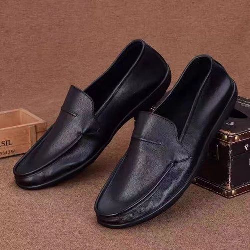 Herren elegante Lederloafers mit rutschfester Sohle R&B