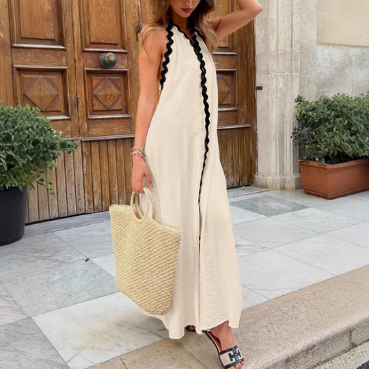 Damen Maxikleid mit raffinierten Schrägen und charmanten Trageeigenschaften R&B