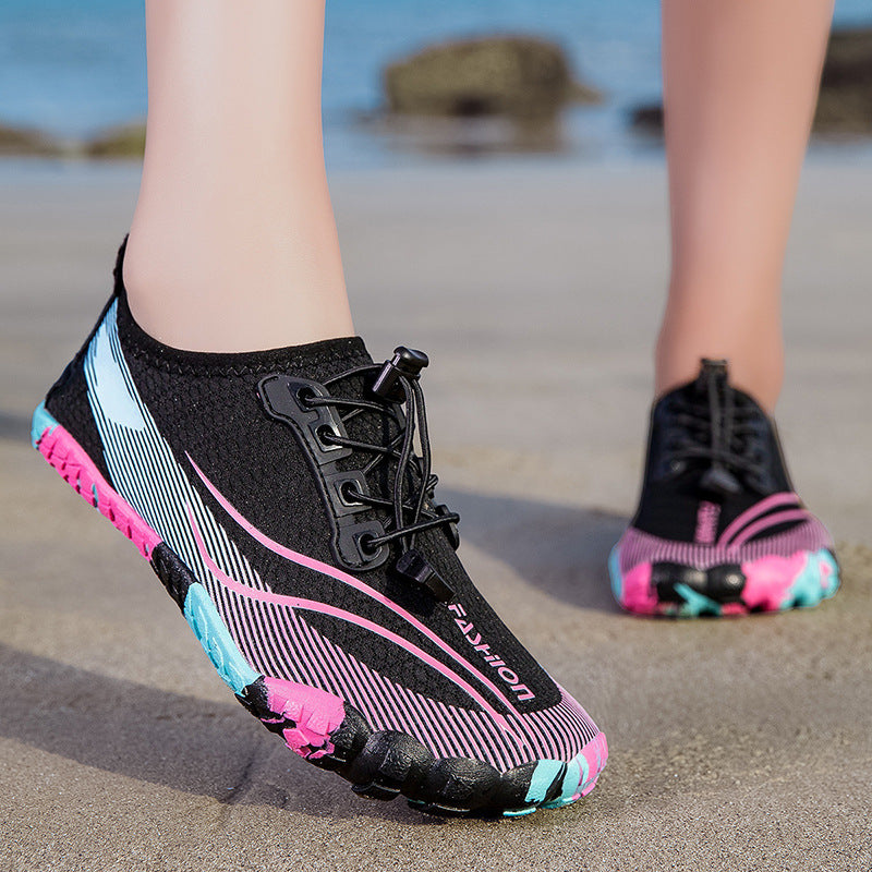 Damen leichtgewichtige Wassersportschuhe mit rutschfester Sohle und atmungsaktivem Obermaterial