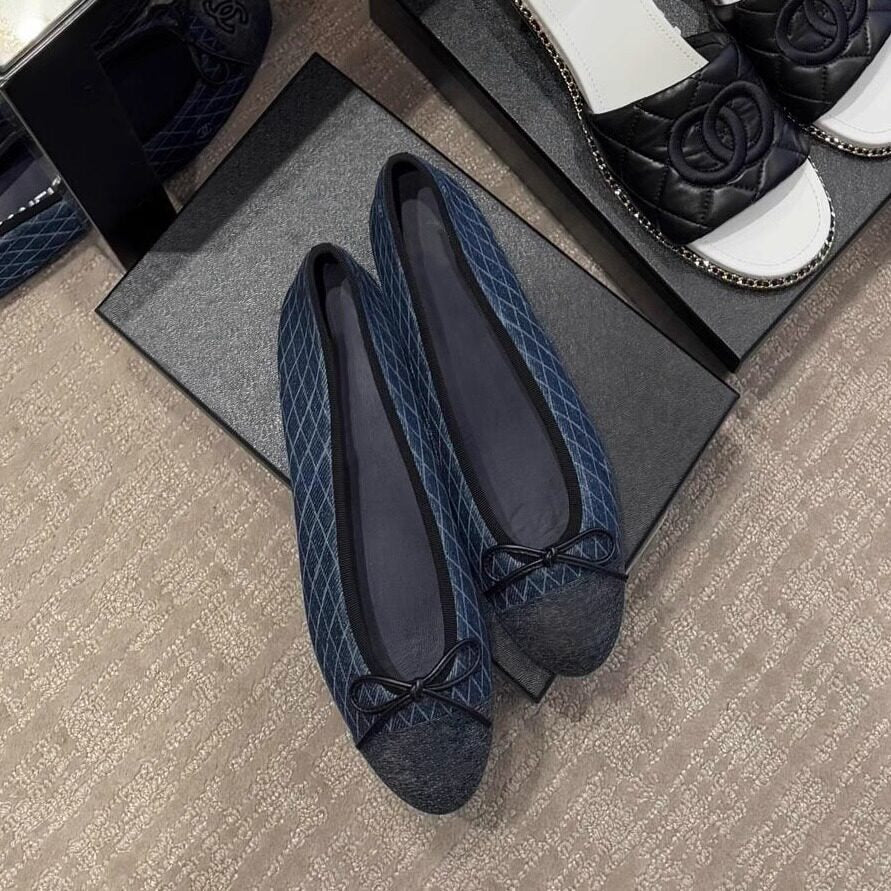 Damen Ballerinas mit elegantem Schleifendetail und modernem Textiloberteil R&B