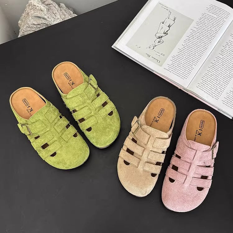 Damen Clogs mit modischem Riemendesign und weichem Innenfutter R&B