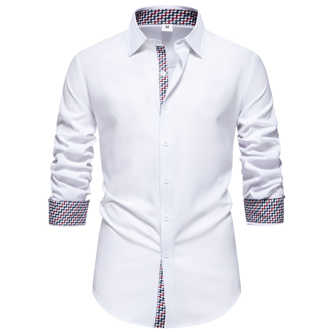 Herren Langarmhemd mit modernen Akzenten und stilvollem Schnitt R&B