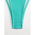 Damen Triangel-Bikini mit verstellbaren Trägern und seitlichen Schnüroptionen R&B