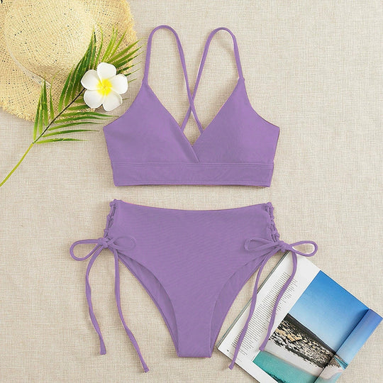 Damen Bikini-Set mit raffiniertem Schnürdetail R&B