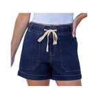 Damen bequeme Denim-Shorts mit Gummizug und praktischen Taschen