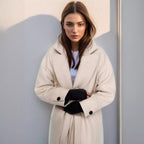 Damen eleganter Übermantel mit weitem Schnitt und Gürtel R&B