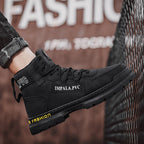 Herren Modische und robuste Schnürstiefel mit gepolsterter Innensohle und anti-rutschiger Sohle R&B