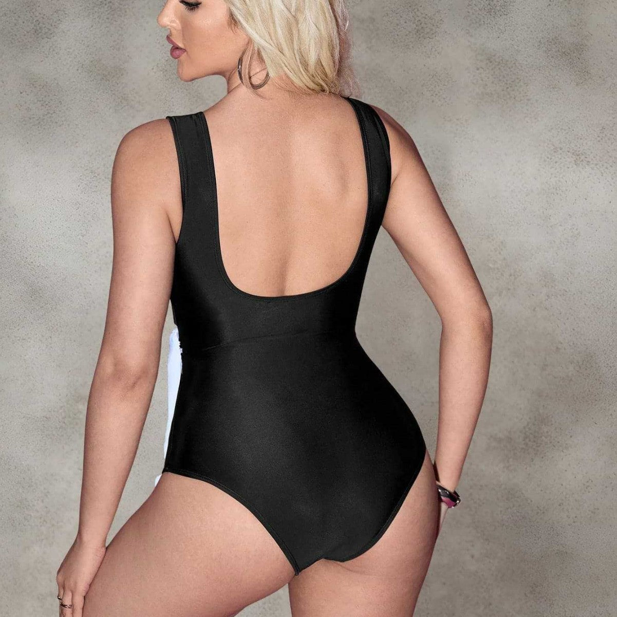 Damen Einteiliger Badeanzug mit elegantem Wickel-Design R&B