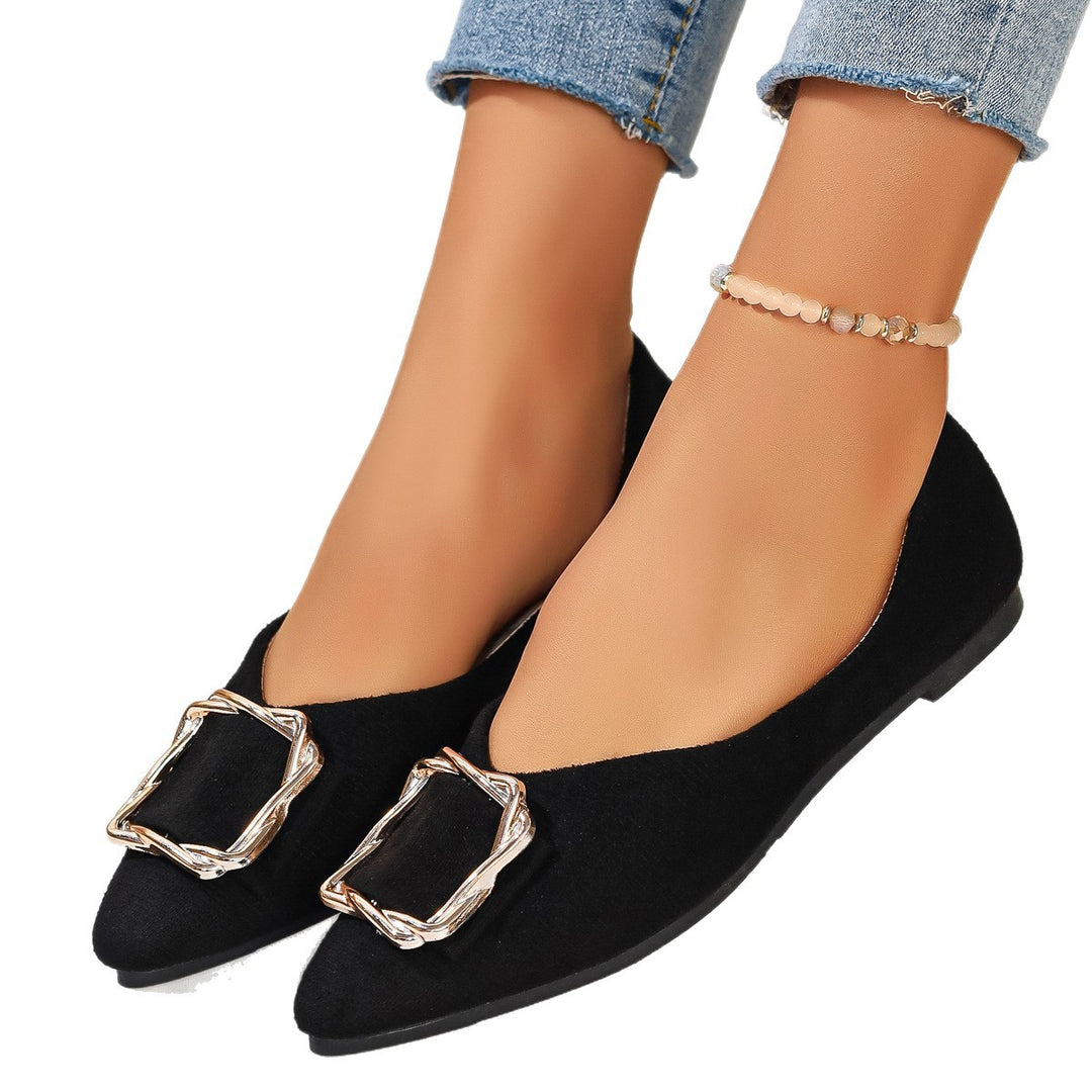 Damen elegante Ballerinas mit Dekorativem Schmuckdetail R&B
