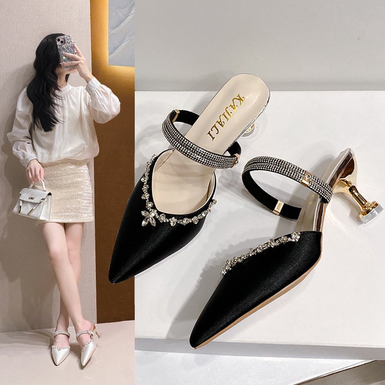 Damen Glamouröse Slingback-Pumps mit funkelnder Verzierung