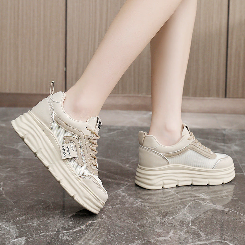 Damen Sportliche Plateau Sneakers mit atmungsaktivem Obermaterial und modischem Design R&B