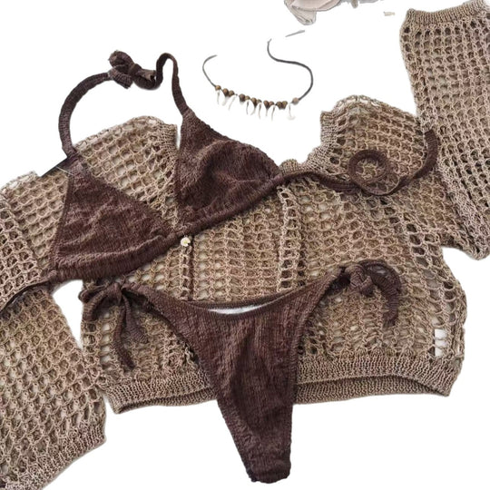 Damen Bikiniset mit transparenter Overlayer R&B