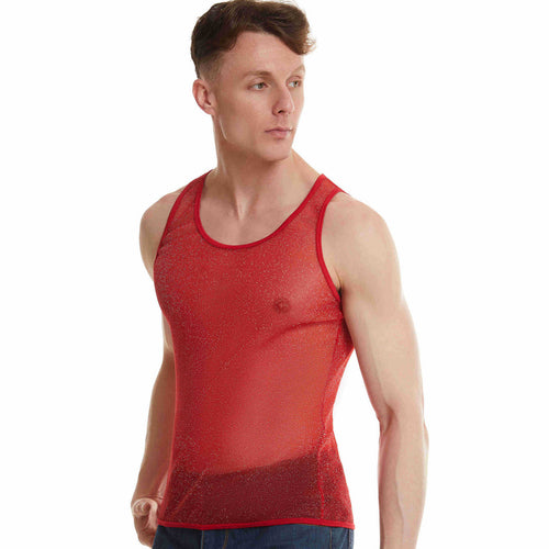Herren Sportliches Netz-Tanktop R&B