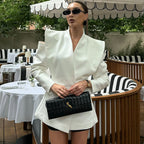 Damen Modischer Oversize-Blazer mit Schulterpolstern R&B