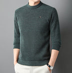 Herren Strukturierter Pullover mit Rundhalsausschnitt und hochwertiger Stricktextur R&B