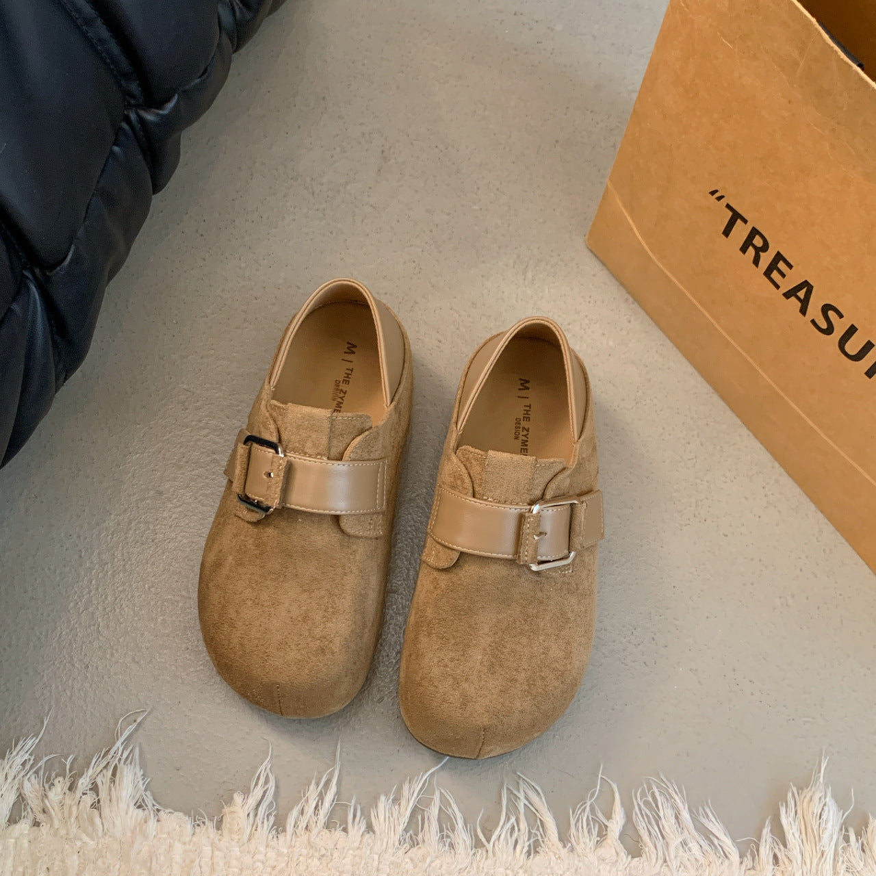 Damen komfortable Clogs mit modischer Schnalle R&B