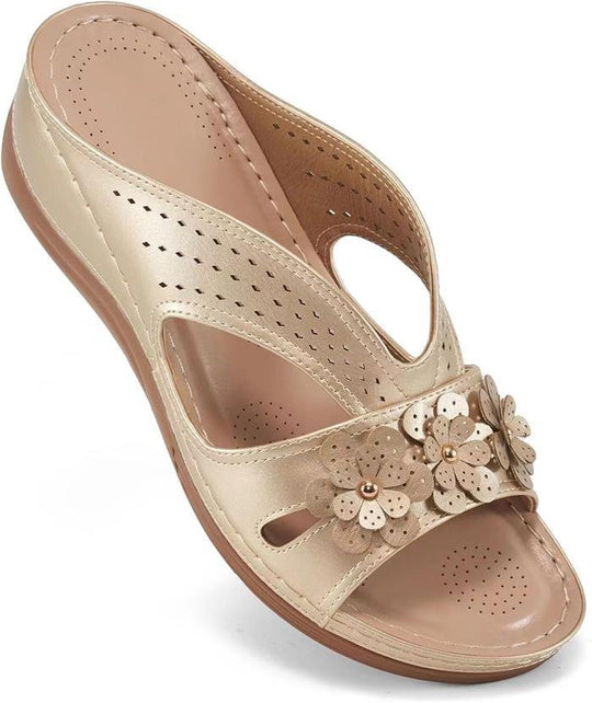 Damen Bequeme Sandalen mit floralem Design und atmungsaktiver Oberflächenstruktur R&B