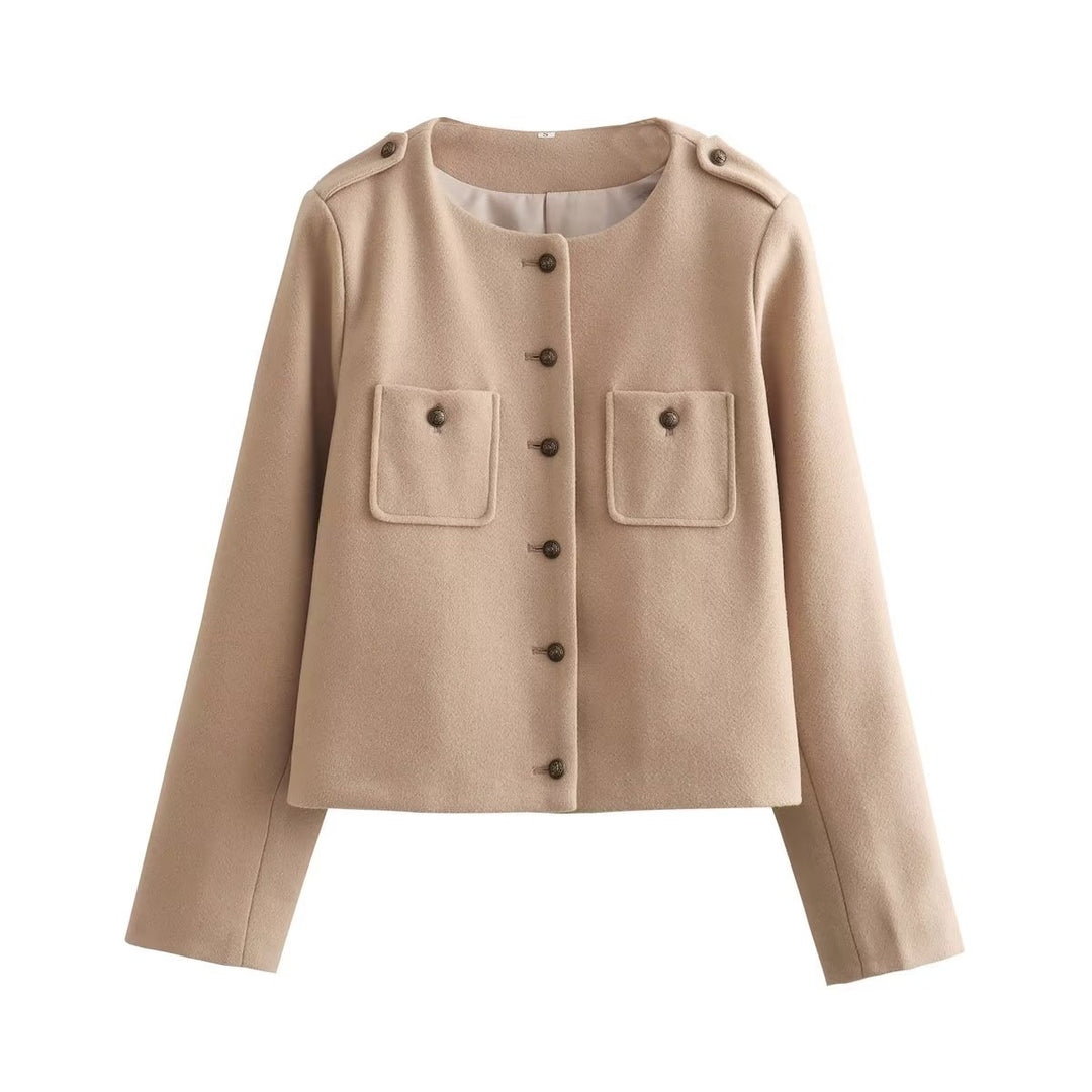Damen Kurzjacke mit praktischen Taschen und eleganten Knopfdetails R&B