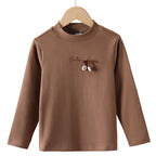 Mädchen Langarmshirt mit elegantem Stehkragen und filigraner Bestickung R&B